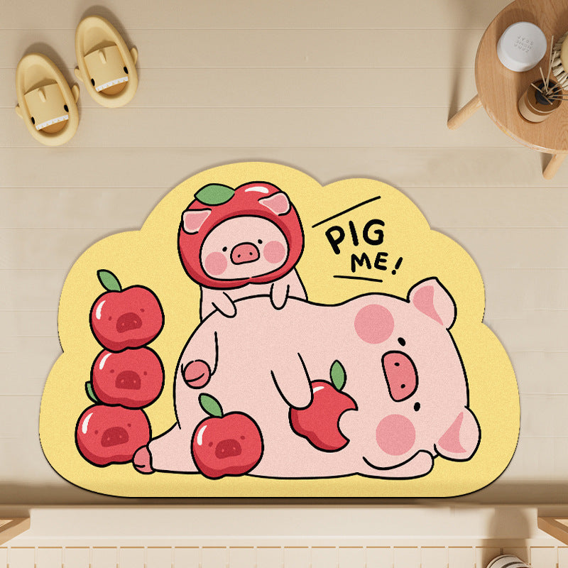 Whimsical Fruit-Shaped Bath Mat