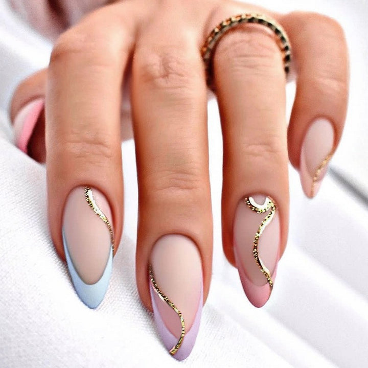 Creative nail art set with leopard pattern and glitter accents Stornfield