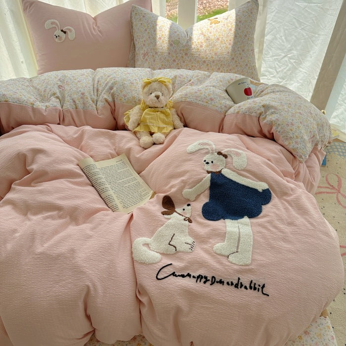 Children's Playful Cartoon Animal Themed Comforter Set