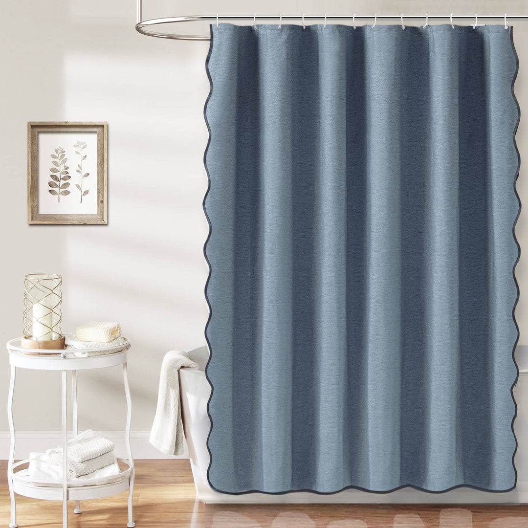 Elegant Scalloped Shower Curtain Stornfield