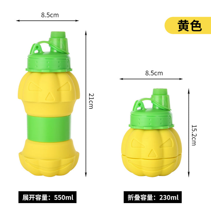 Women's Folding Water Bottle with Halloween Pumpkin Design Stornfield