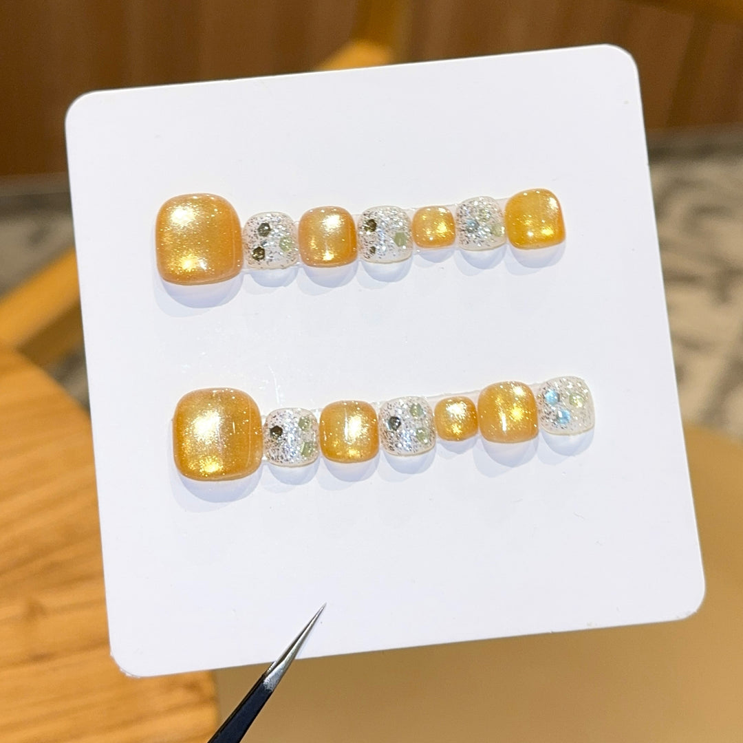 Artificial nails with glamorous glitter effect and trendy design Stornfield