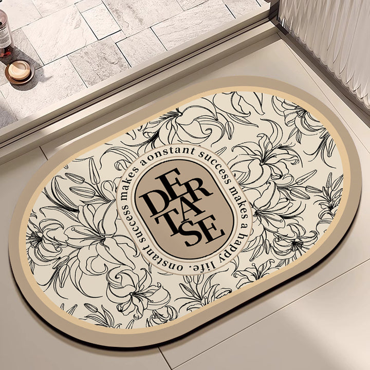 Floral Patterned Bath Mat Stornfield