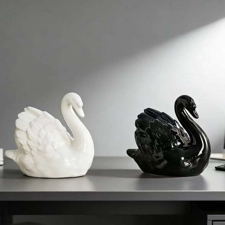 Elegant ceramic swan figure Stornfield