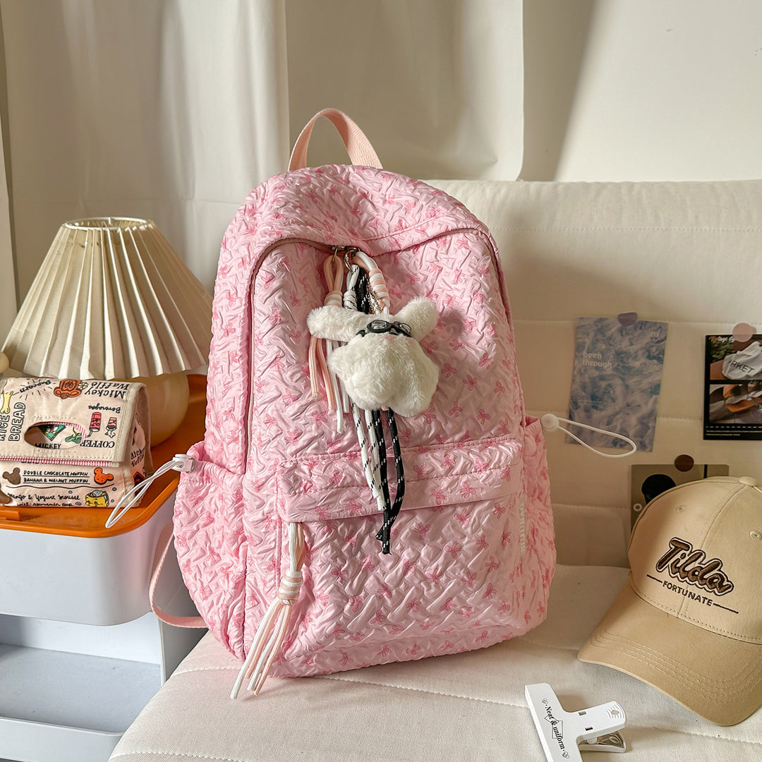 Textured Plush Multi-Compartt Backpack Stornfield