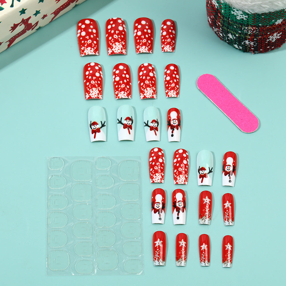 Artificial nails with festive Christmas designs Stornfield