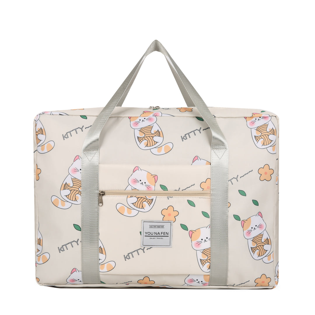 Playful Cat-Themed Weekend Travel Bag