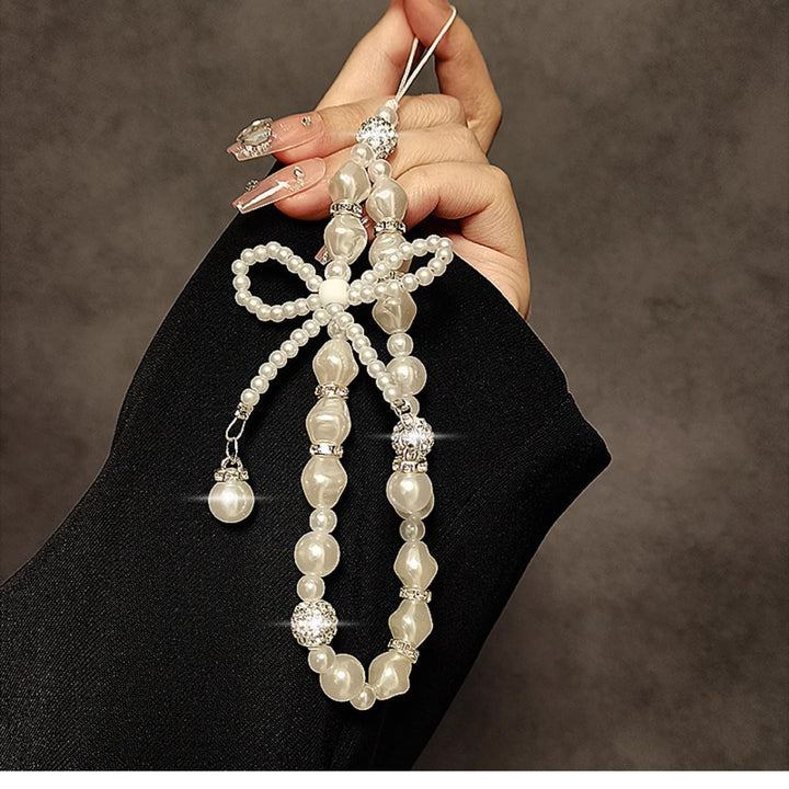 Elegant Pearl Beaded Charm Keychain Stornfield