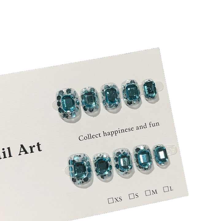 Decorative Rhinestone Press-On Nail Art Set
