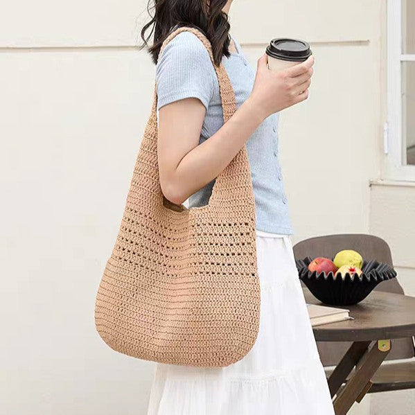 Handbag Made of Hand-Crocheted Natural Material Stornfield