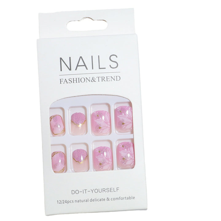 DIY Floral Design Press-On Nail Set Stornfield