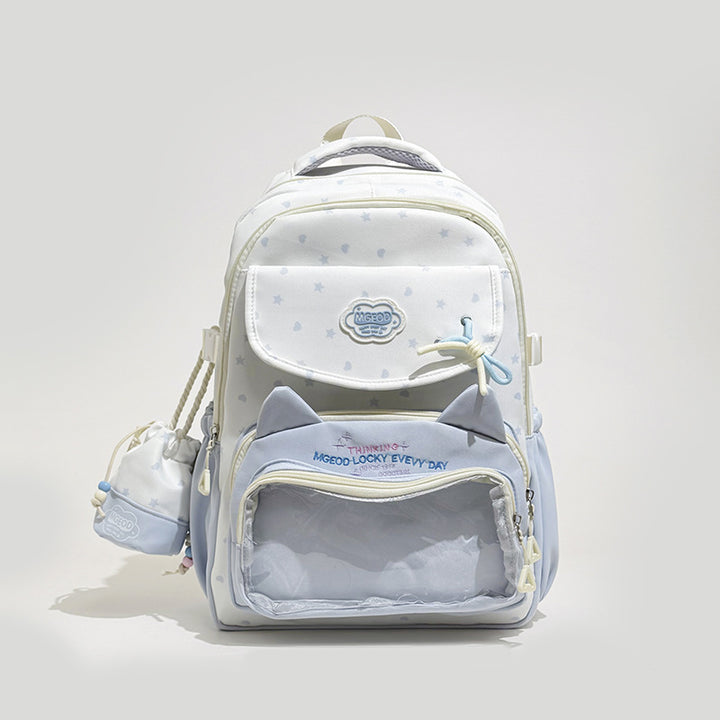 Playful Cat-Ear Design Backpack Stornfield