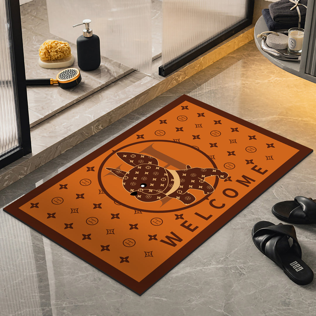 Fun Graphic Bath Mat for Bathroom