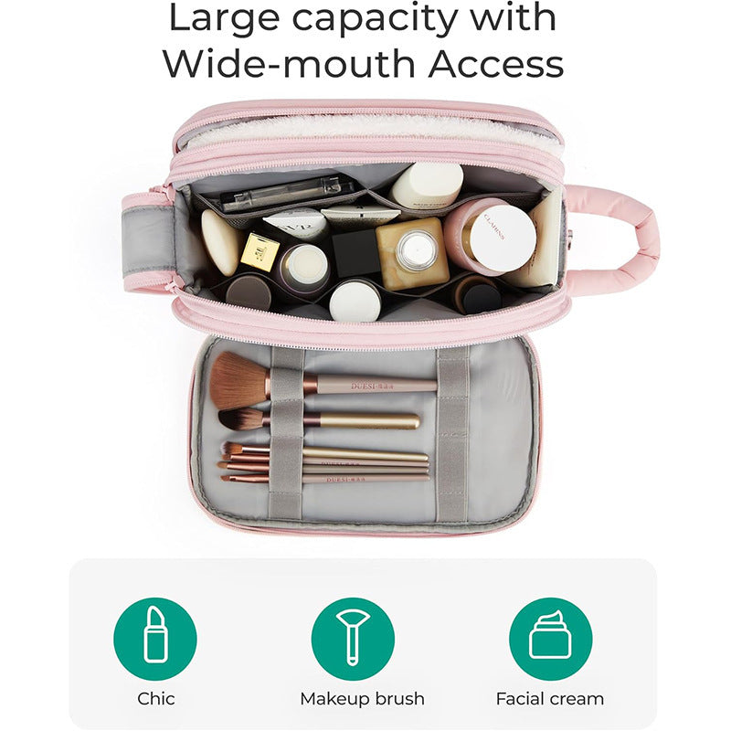 Cosmetic Organizer Bag with Multiple Compartments and Removable Interior Compartment Stornfield