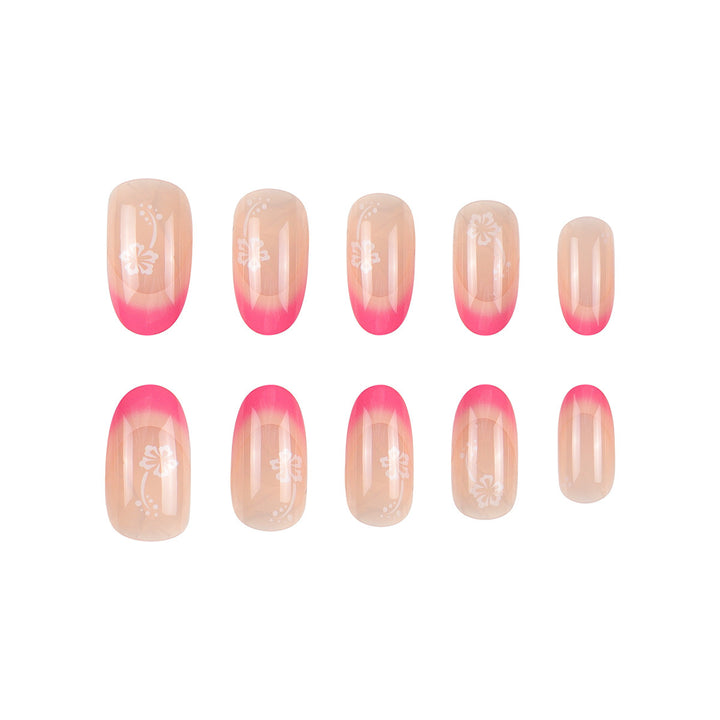 Floral French Tip Press-On Nails Stornfield