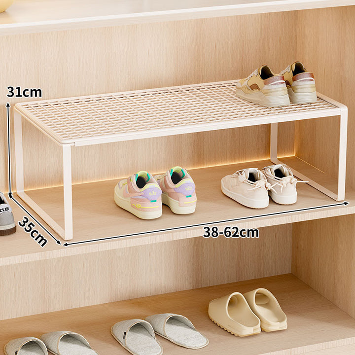Adjustable Expandable Metal Shoe Shelf Organizer