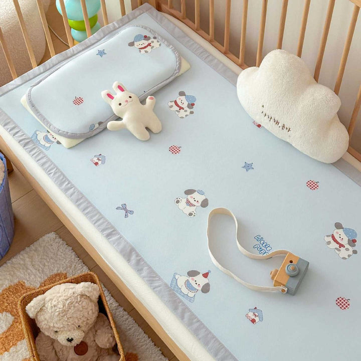Waterproof Baby Mattress Cover with Cute Dog Prints and Breathable Cover