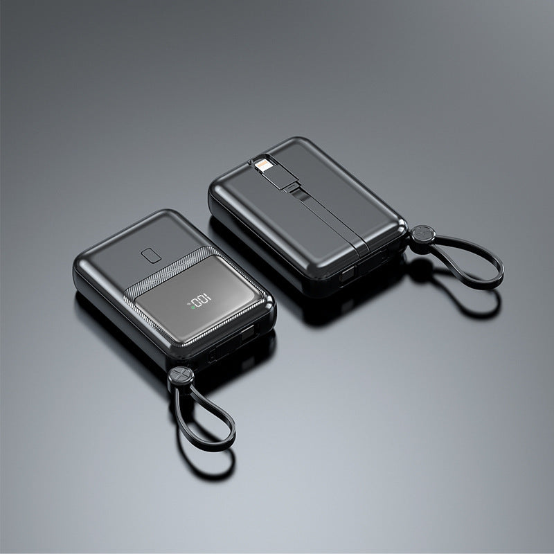 Compact power bank with integrated charging cable and digital display Stornfield
