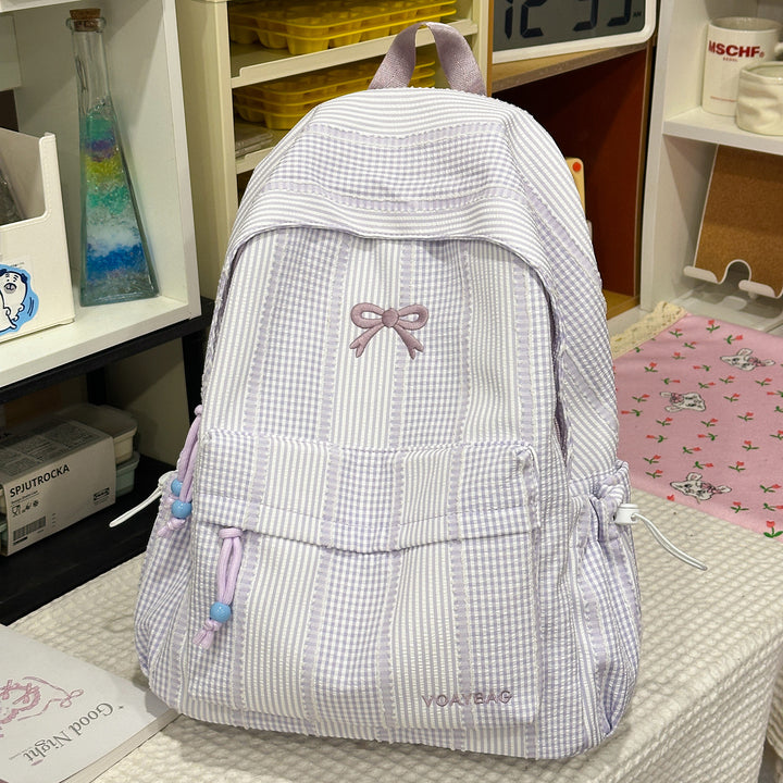 Cute Checked Patterned School Backpack Stornfield