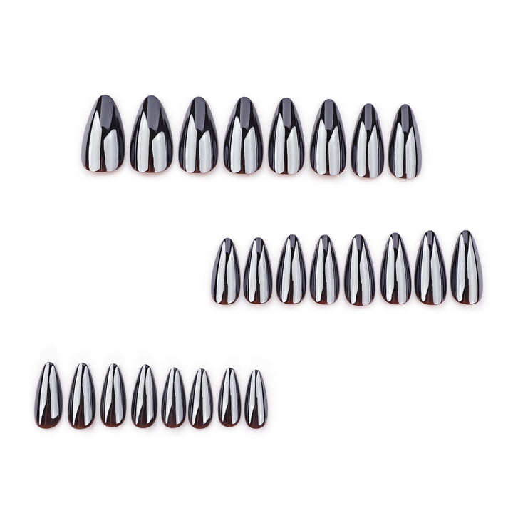 Elegant stiletto nails with reflective finish Stornfield