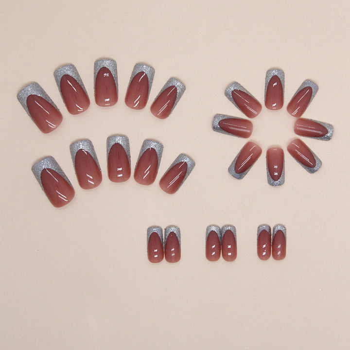 Glittering French Tip Nail Art Stornfield