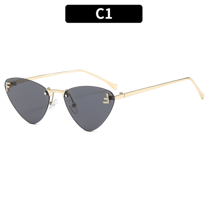 Sleek Angular Cat-Eye Sunglasses