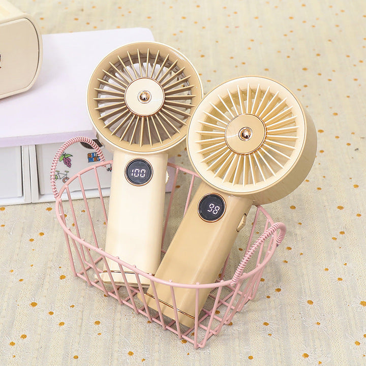 Women Portable Hand Fan with USB Charging Option and Intuitive Design Stornfield