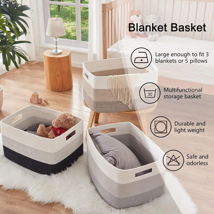 Women Open Storage Basket made of woven material Stornfield