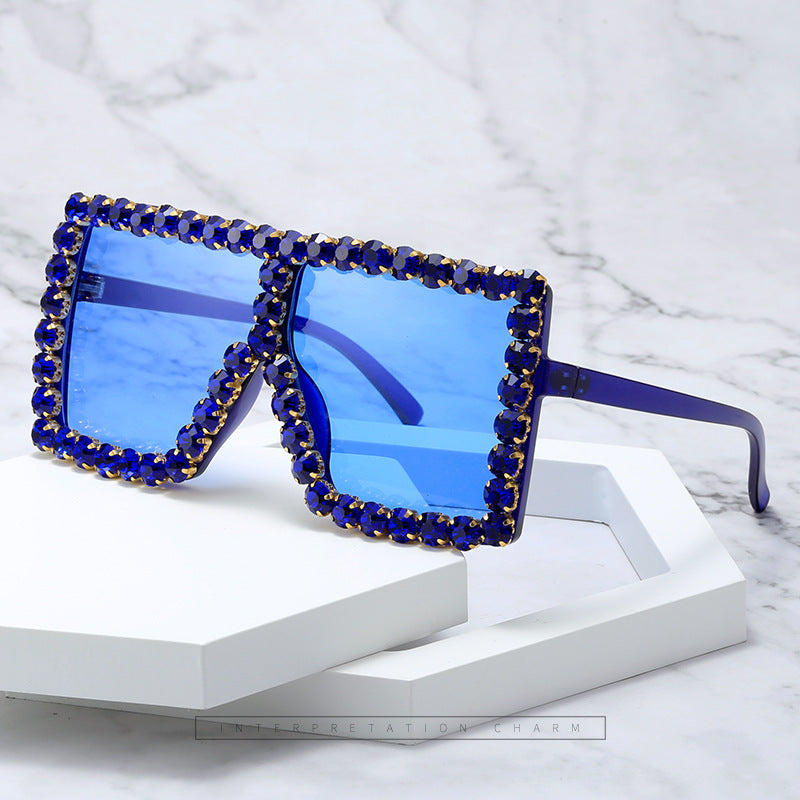 Women's striking square sunglasses with sparkling appliques Stornfield