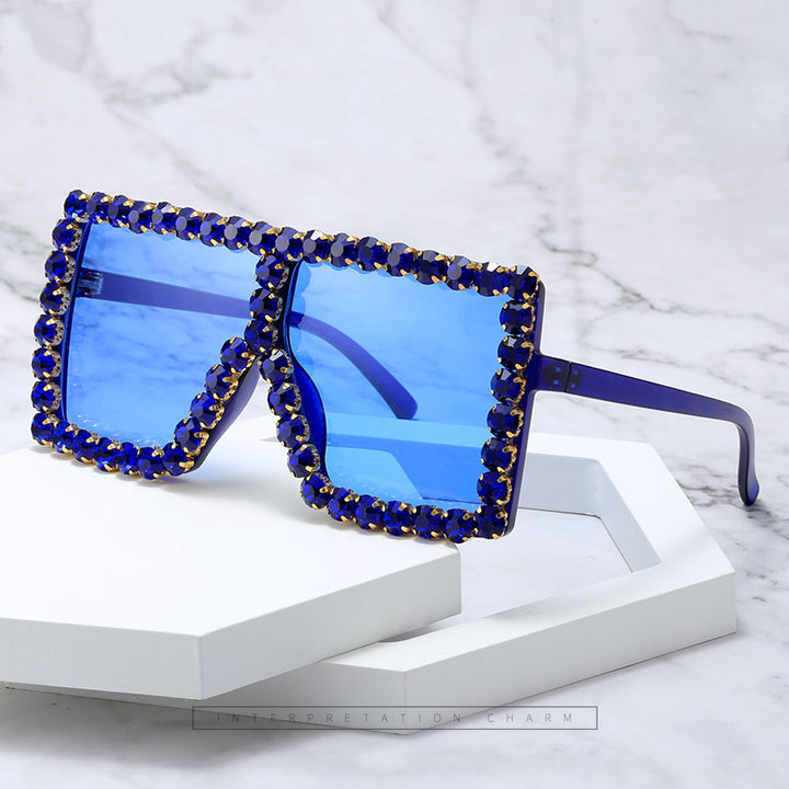 Women's striking square sunglasses with sparkling appliques Stornfield