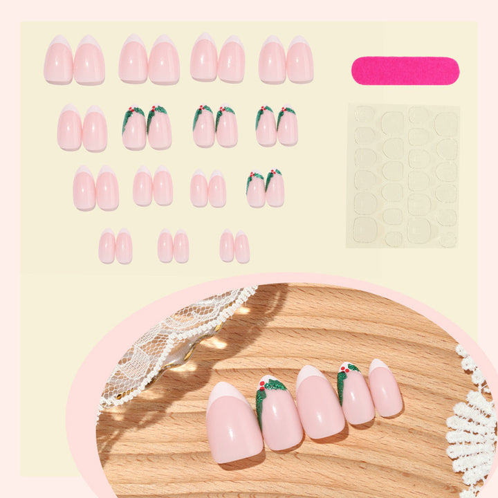 Nail art set with elegant floral accents Stornfield
