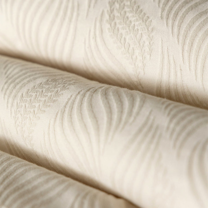 Wave-Textured Jacquard Duvet Cover Bedding Set with Piped Hem