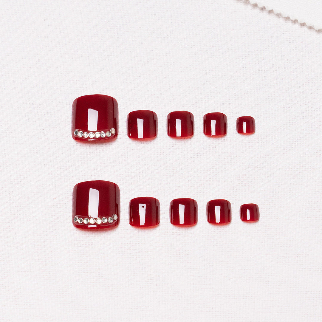 Rhinestone-Embellished Pedicure Set