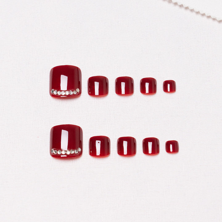Rhinestone-Embellished Pedicure Set