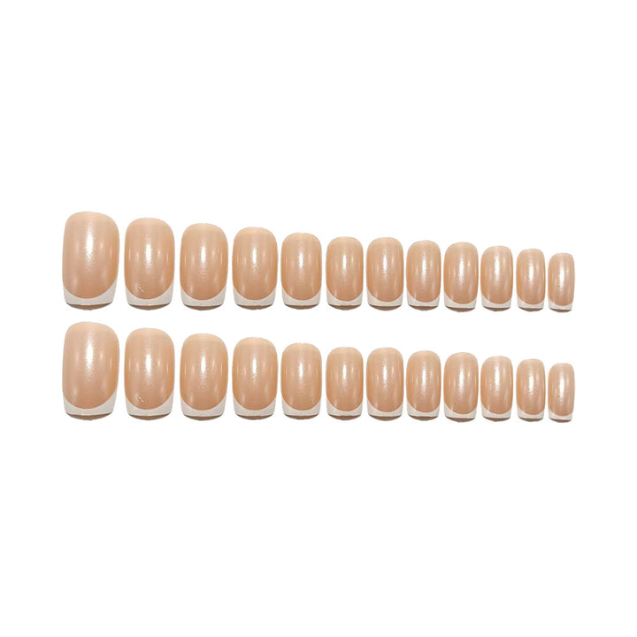 Elegant Artificial Nails with Classic French Manicure Design Stornfield