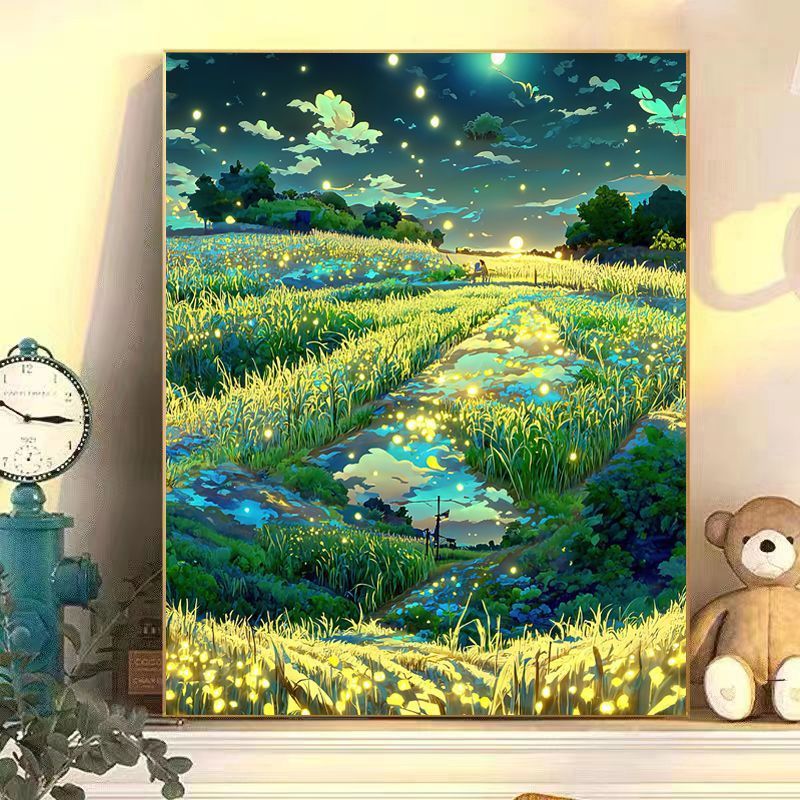 Enchanting Moonlit Landscape Canvas Art Stornfield