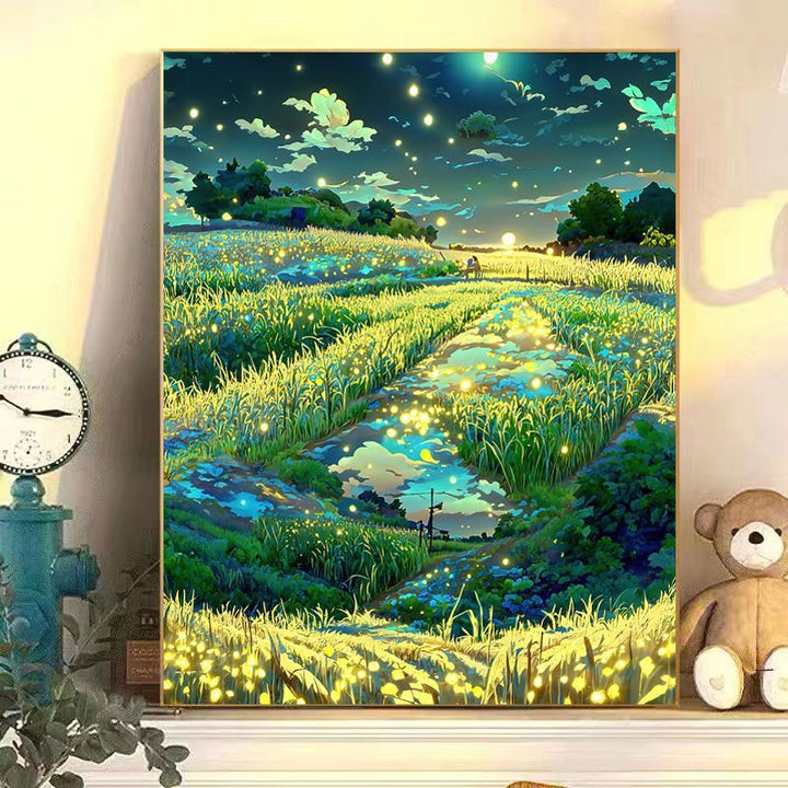 Enchanting Moonlit Landscape Canvas Art Stornfield