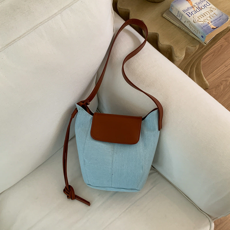 Denim Bucket Bag