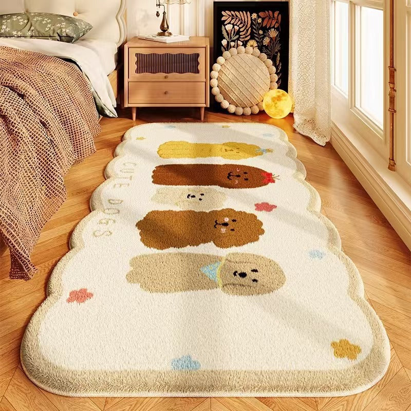 Cute Cartoon Dog-Themed Area Rug