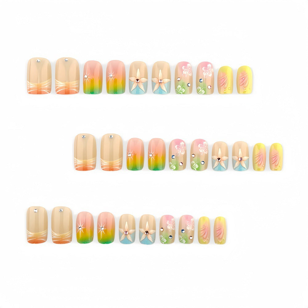 Artful Nail Tips with Floral Accents Stornfield