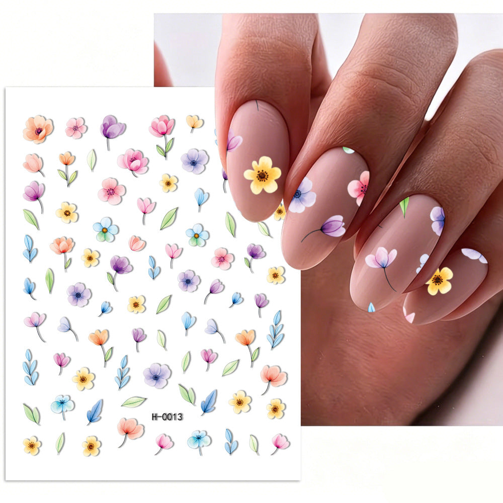 Floral Design Nail Art Sticker Set