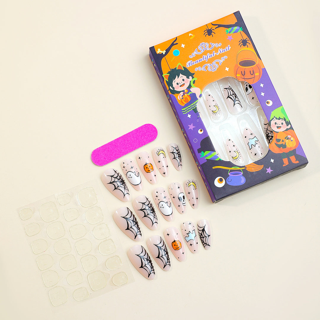 Acrylic nail set with creepy Halloween design Stornfield