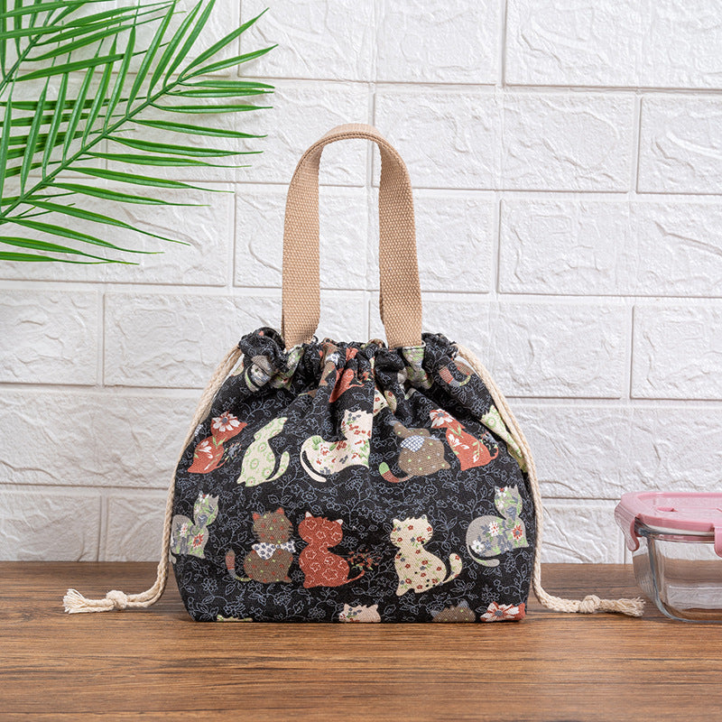 Drawstring Cat-Themed Storage Bag Stornfield