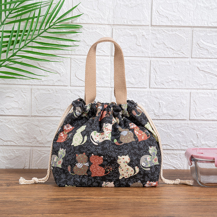 Drawstring Cat-Themed Storage Bag Stornfield