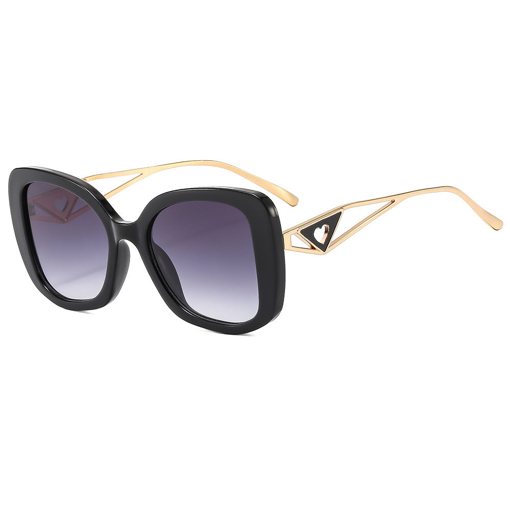 Ladies fashionable oversized sunglasses with luxurious heart detail Stornfield
