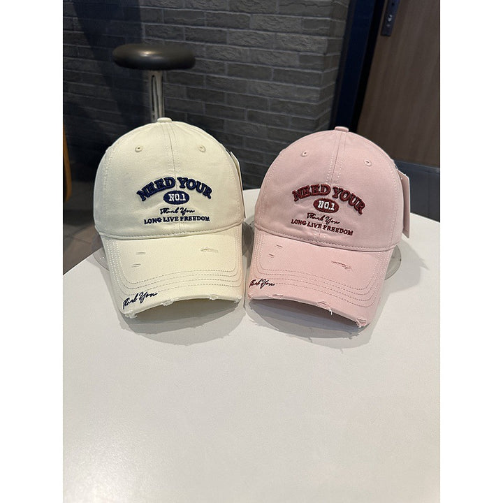 Men's Distressed Cotton Embroidered Baseball Cap Stornfield