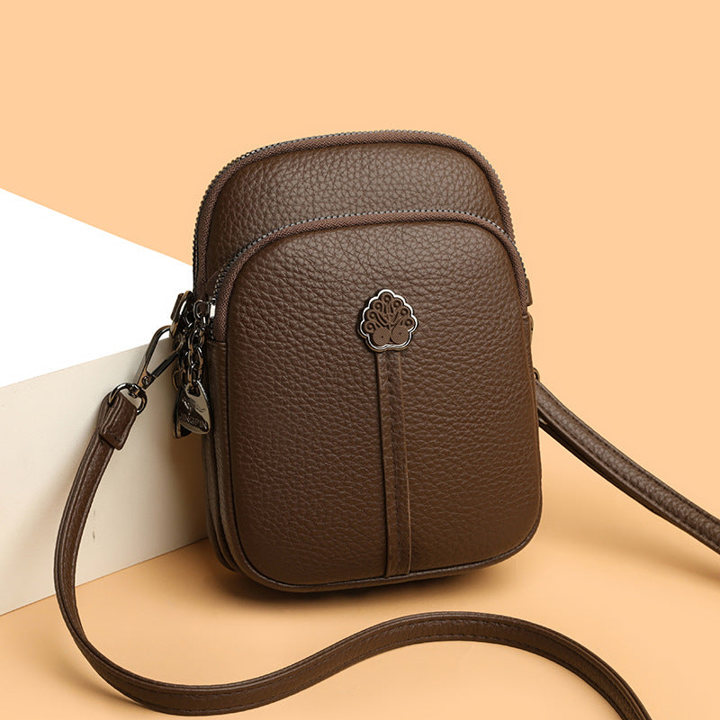 Compact Leather Crossbody Bag