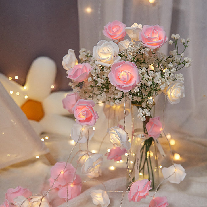 Decorative LED rose string lights Stornfield