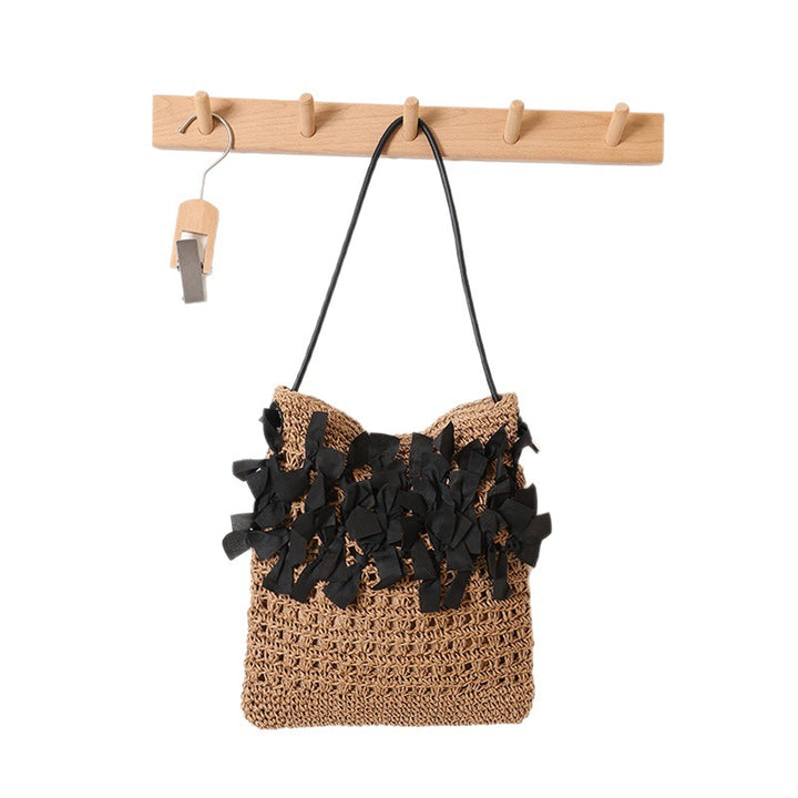 Handmade beach bag with decorative bows Stornfield