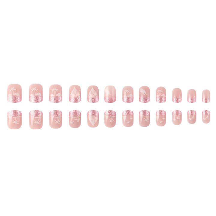 Tropical Beach-Themed Nail Art Design Stornfield